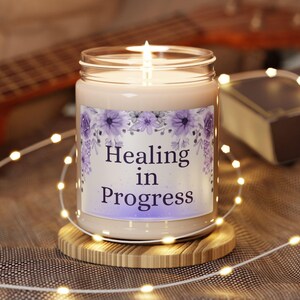 PMDD Scented Soy Candle, 9oz: Healing in Progress Mental Health Gift