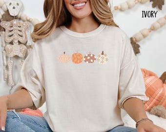 Comfort Colors Autumn Pumpkin Shirt, Fall Season Tee