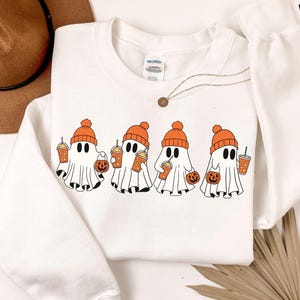 Halloween Ghost Sweatshirt, Cute Ghost Shirt, Cute Fall Shirt, Spooky Season Shirt, Halloween Gift, Cute Halloween Shirt, Funny Ghost Shirt