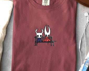 Hollow Knight Embroidered Shirt, Silksong Unisex Tee