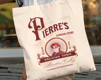 Stardew Valley Tote Bag – Pierre's General Store, Cotton Canvas
