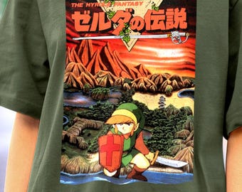 Zelda Shirt, The Hyrule Fantasy Tshirt, Retro NES Tee