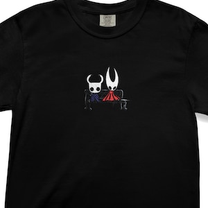 Hollow Knight Embroidered Shirt, Silksong Unisex Tee imagem 8