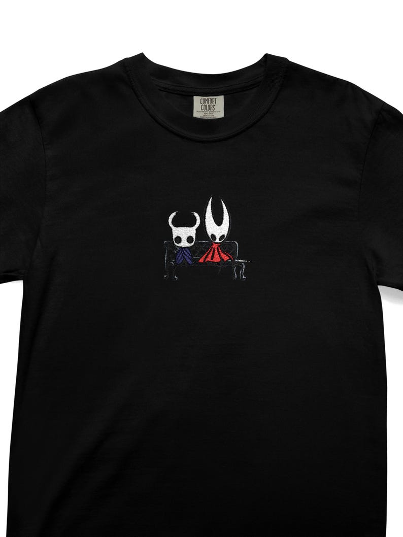 Hollow Knight Embroidered Shirt, Silksong Unisex Tee imagem 8