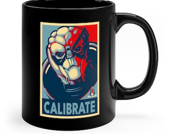 Mass Effect - Garrus Vakarian - Calibrate - Black Mug 11oz