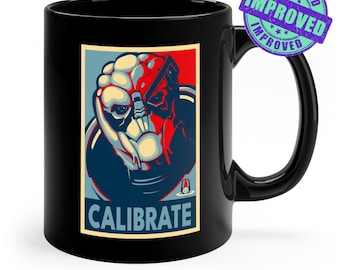 Garrus Vakarian Mug, Calibrate Black Mug 11oz
