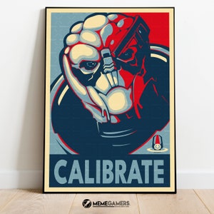 Mass Effect Poster, Garrus Vakarian Calibrate Print, Game Room Banner, Hobby Print, Commander Shepard, Calibrations, Legendary Edition