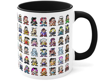 Street Fighter Mug – Retro 8Bit Complete Character Roster