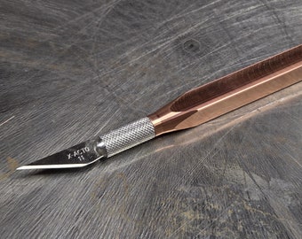 X-Acto-handtag nr 1, fyrkantig koppar, gravyr tillgänglig