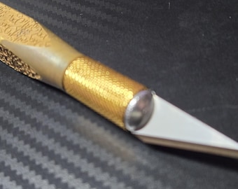 X-Acto-handgreep #2, vierkant messing, unieke ets