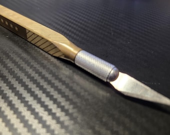 X-Acto-handgreep #1, vierkant messing, unieke ets