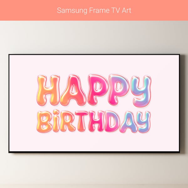 Samsung Frame TV Colorful Jelly Happy Birthday, Frame TV Art Happy Birthday, Samsung Art TV Birthday Party, Birthday Decor, Digital Download