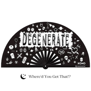 Degenerate Hand Fan: Rave Clack Fan
