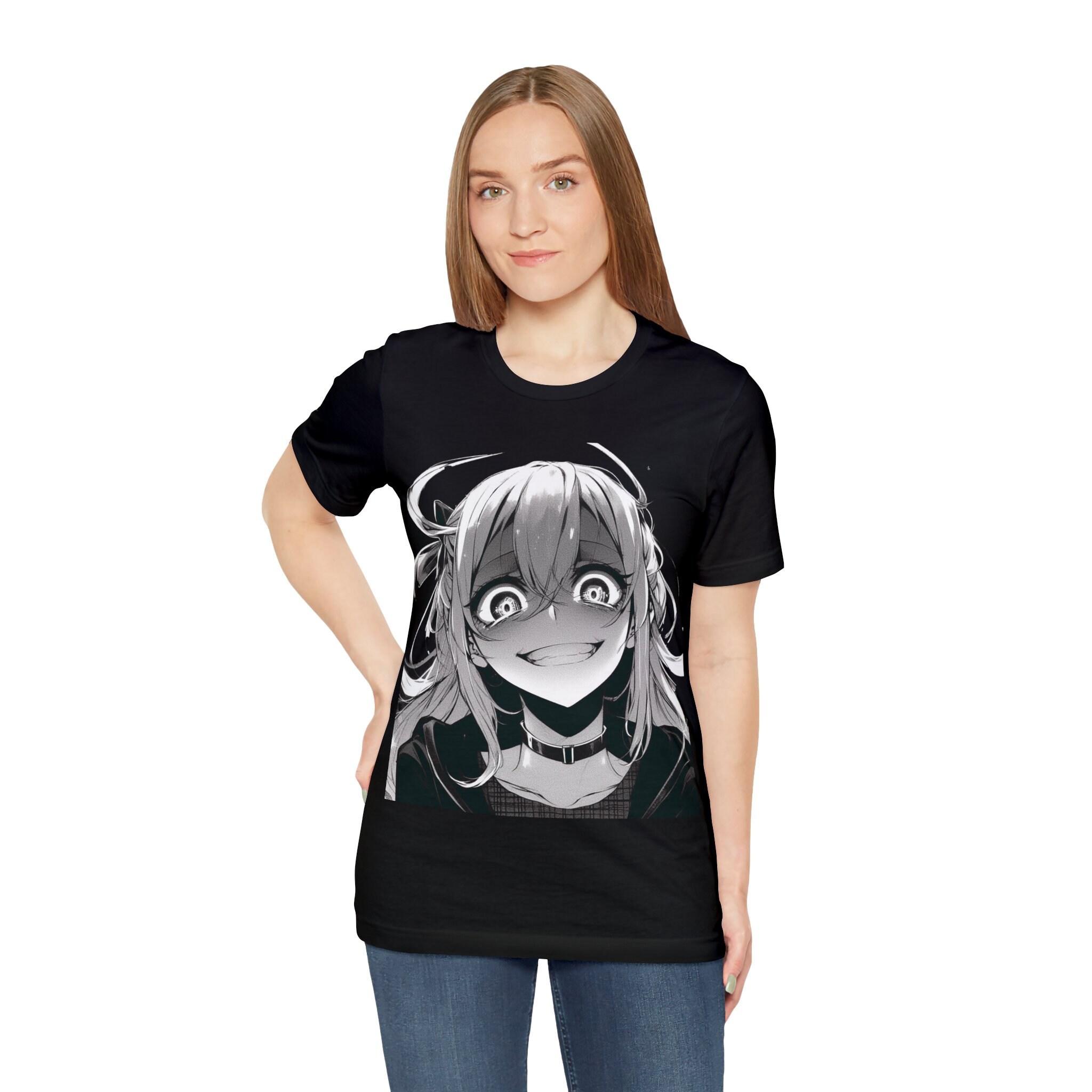 Ahegao Anime Girl Vampire Gothic Nugoth Goth Short-Sleeve Unisex T-Shirt