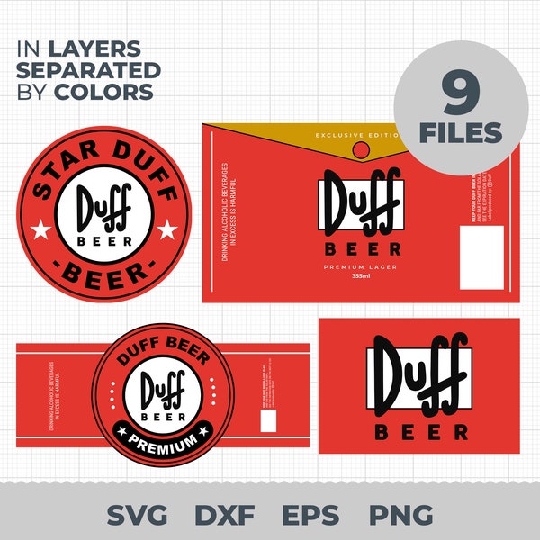 Duff Beer Svg, Duff Beer Bundle, Duff Beer Cricut, Instant Download