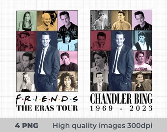 Chandler Bing Matthew Perry Friends Shirt Design PNG, Chandler Bing Friends PNG, Thanks For Memories PNG, Matthew 1969-2023