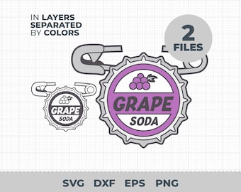 Grape soda svg, Grape Soda SVG Up movie, Layered by colour, Up movie svg, Instant download