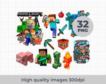 Minecraft PNG, Minecraft Clipart, Minecraft Bundle