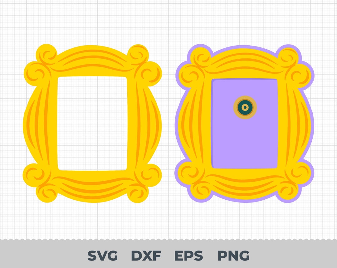 Picture Frame SVG, Yellow Picture Frame, Door Picture Frame Svg, Monica Door Svg, Friends