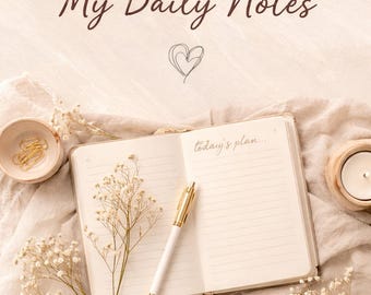 Printable Gratitude Journal | Self Care Planner PDF | Daily Reflection Journal | Mindfulness Workbook | Digital Journal (101 Pages)