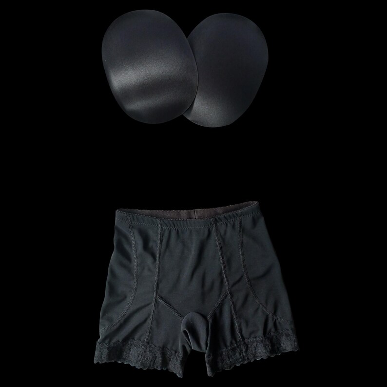 black hip pads butt foam pads enhancer compression control shapewear shorts