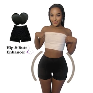 Beige Low Waist Padded Hip & Booty Enhancer Shapewear | Butt Lifter Hourglass Hip Dip Eraser Panty