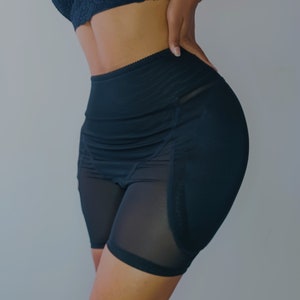 open gusset hip pads hourglass figure curve control enhancer panty