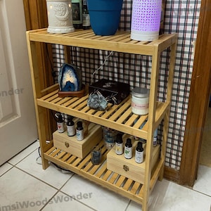 3 Tier Bamboo Bathroom Storage Shelf | Storage Shelves | Kitchen Storage | Plant Stand | Bathroom Accessories | Flower Stand