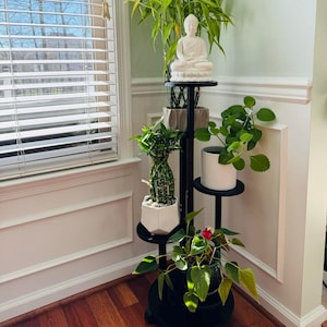 5 Tier Wood Plant Stand | Multi Plant Stand | Corner Plant Stand | Indoor Plant Stand | Modern Plant Stand | Tiered Plant Stand