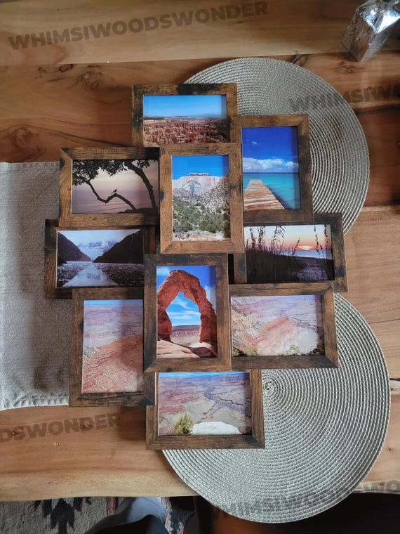 Set 0f 10 Rustic Wood Collage Picture Frame | Photo Frame | 4x6 picture frame | Family Picture Frame | wedding photo frame | Christmas Gift
