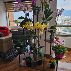 Handmade Wood & Metal Multi Tier Plant Stand | Plant Stand Indoor | Tall Plant Stands | Plant Holder | Flower Stand | Plant Lover Gifts