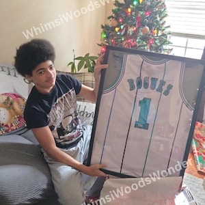 Wooden Jersey Frame Display Case with Lockable | Jersey Display Case | Soccer Jersey Frame | Display Case | Fathers Day Gift