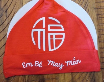 2025 Lunar New Year - Tết - Vietnamese Tet Baby Hat - Knit Cap