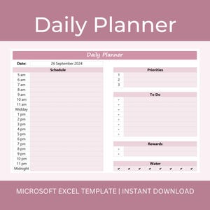 デイリープランナー | 毎日のToDoリスト | 毎日のスケジュール | Excelテンプレート