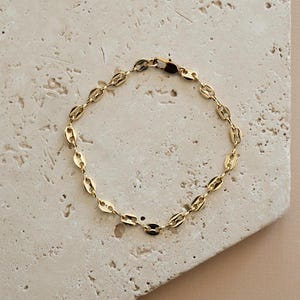 Gold Filled Anchor Chain Layering Bracelet