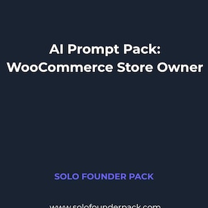 ChatGPT Prompts for WooCommerce Store Owner | AI Prompt Pack | Instant Download image 1