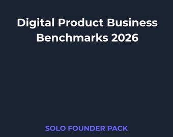 Digital Product Business Benchmarks 2026 | Industry Analysis PDF | Instant Download