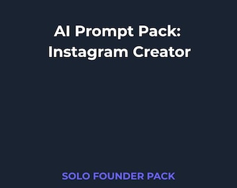ChatGPT Prompts for Instagram Creator | AI Prompt Pack | Instant Download