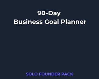 Planificador de objetivos empresariales de 90 días | Planificador digital en PDF | Descarga instantánea imprimible