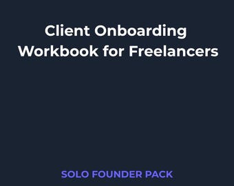 Cuaderno de trabajo para la incorporación de clientes para autónomos | Planificador digital en PDF | Descarga instantánea imprimible