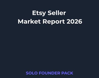 Informe de mercado para vendedores de Etsy 2026 | Análisis del sector en PDF | Descarga instantánea
