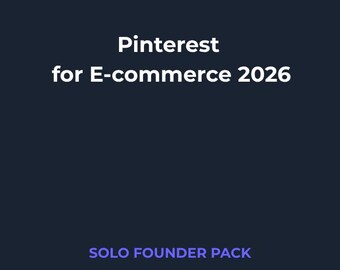 Pinterest for Ecommerce Playbook 2026 | Seller Guide PDF | Digital Instant Download