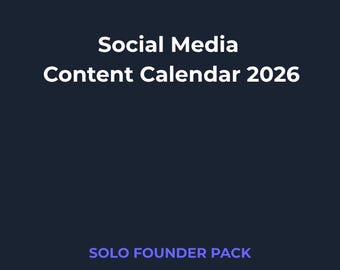 Calendario de contenido para redes sociales 2026 | Planificador digital en PDF | Descarga instantánea imprimible