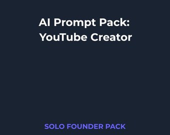 ChatGPT Prompts for YouTube Creator | AI Prompt Pack | Instant Download