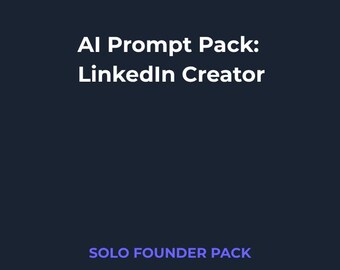 ChatGPT Prompts for LinkedIn Creator | AI Prompt Pack | Instant Download