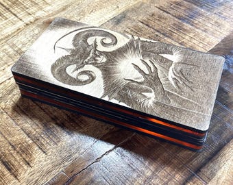 Magnetic Dice Box & Tray for Dungeons and Dragons or other RPG Wood / Acrylic / Felt / Custom FREE Domestic Shipping (version 3.0)