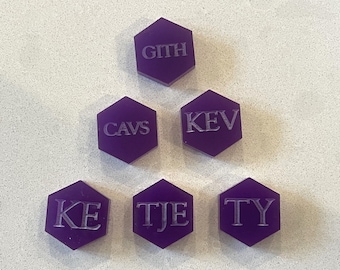 Personalized Initiative Tracker Tiles: Lot of 6