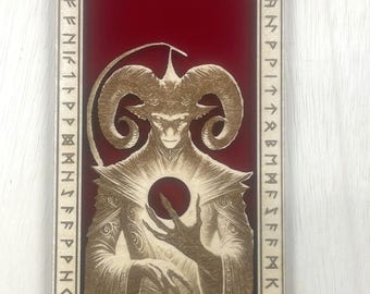 3 Dimensional Tiefling Magnetic Dice Box & Tray for Dungeons and Dragons or other RPG Wood / Acrylic / Felt / Custom FREE Domestic Shipping