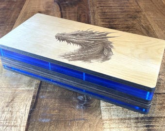 XL Magnetic Dice Box & Rolling Tray: Dungeons and Dragons RPG