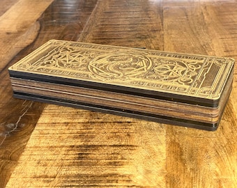 Large Magnetic Dice Box & Tray: RPG Tablet Stand, Custom Engraving